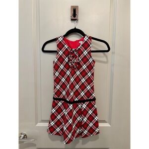Hartstrings Christmas Plaid Dress Girls Size 6 Sleeveless Holiday School Preppy